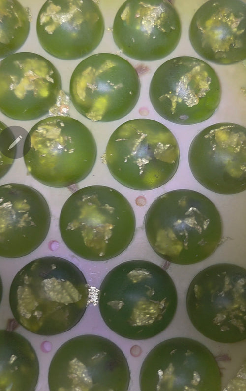 💚✨Green with Gold Flakes ✨💚